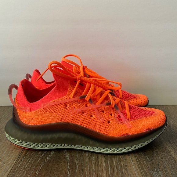 Adidas 4D Fusio Prime Knit Running Shoes Screaming Orange FY5929 Mens 7.5 NEW